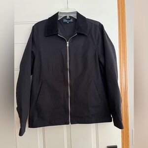 Five Four Aston black mechanic style. light weight zipper front jacket. medium